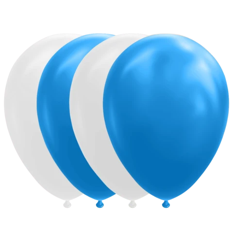 Ballonnen Set Blauw/Wit