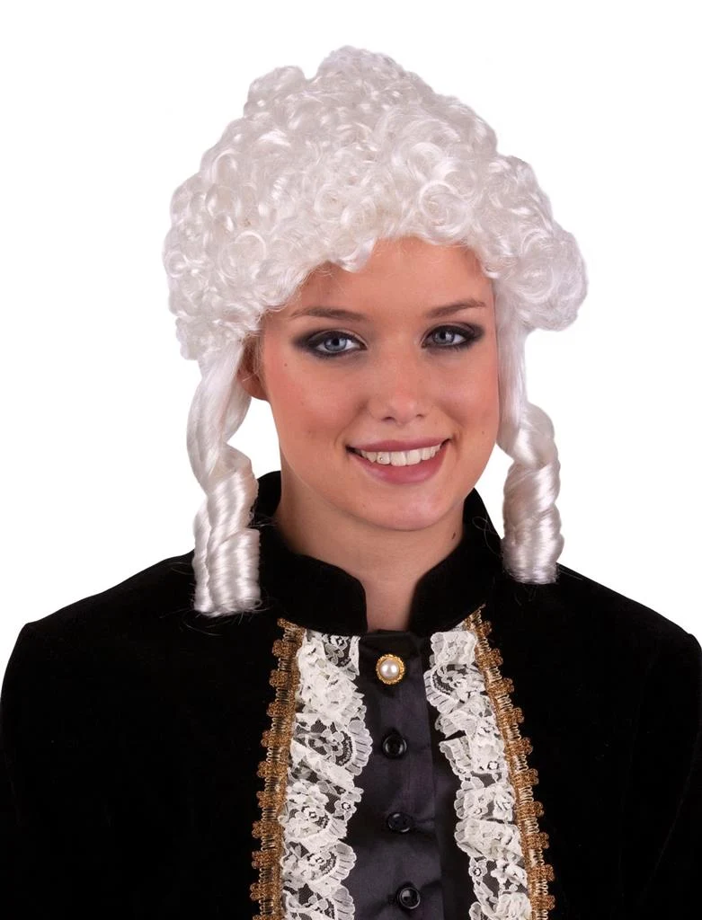 Barok pruik wit dames