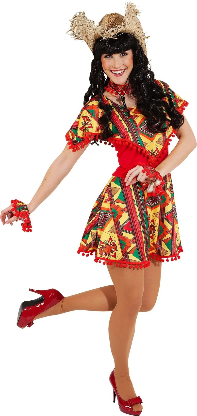 Mexicaanse Jurk Dames Rood