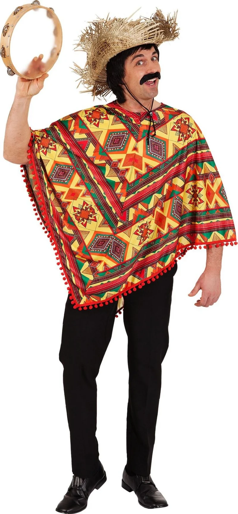 Mexicaanse Poncho Kleurrijk Volwassenen