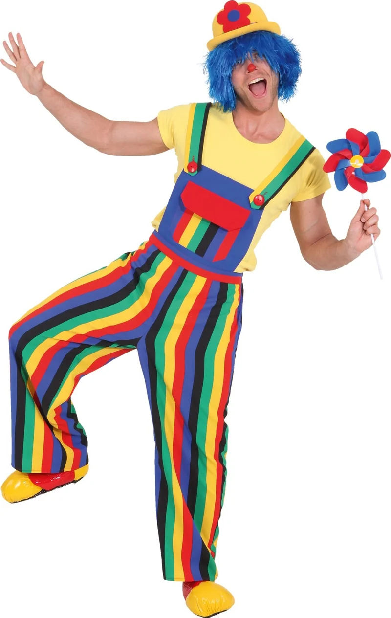 Tuinbroek Clown Gestreept Volwassenen