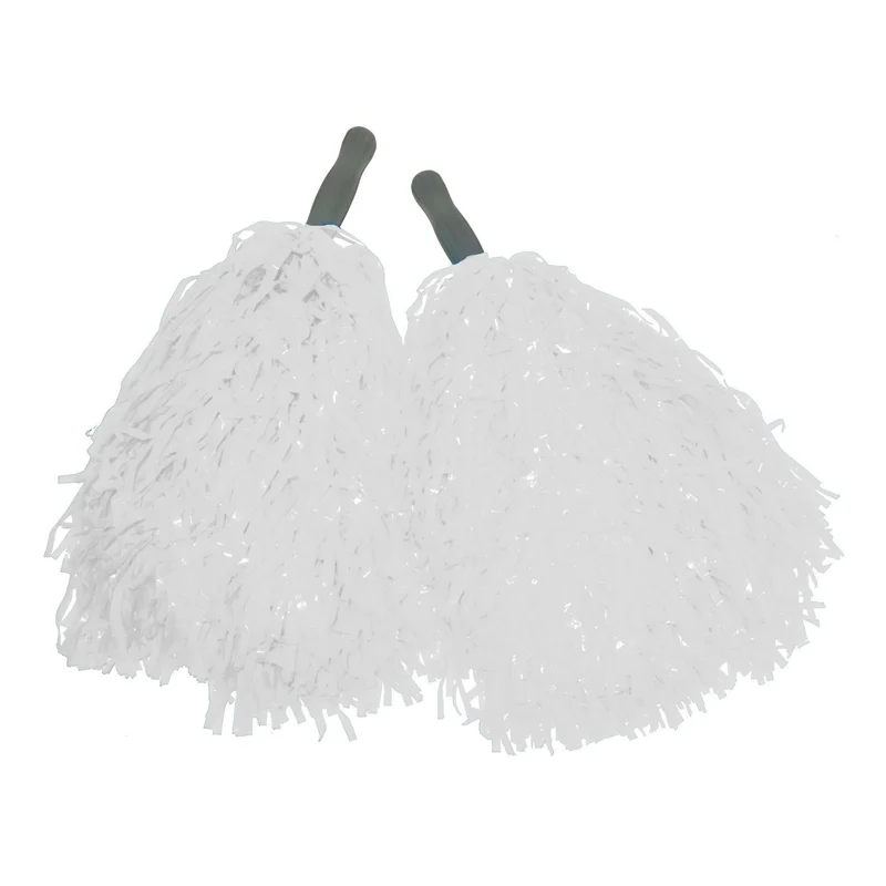 Witte pom poms met stokje
