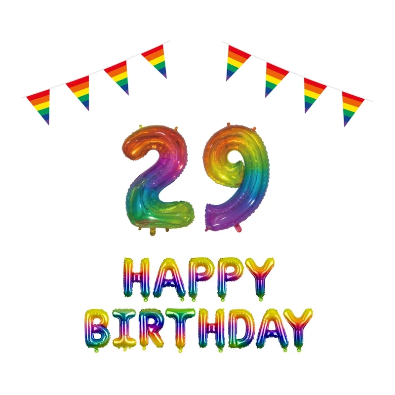 29 jaar Verjaardag Versiering Pakket Regenboog
