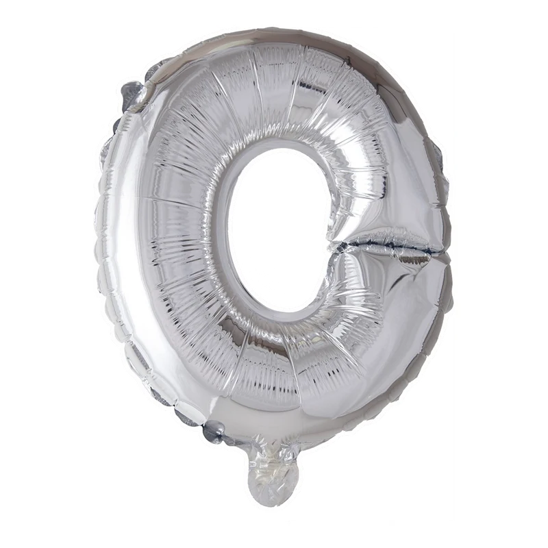 Letterballon O Zilver 41 cm