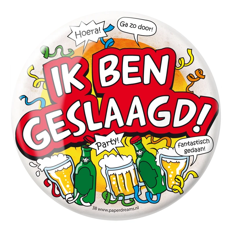 Button XL - Geslaagd - 10cm