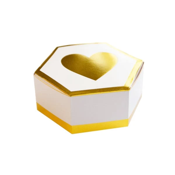 Geschenkdoosjes Bruiloft Zeshoekig (8st)