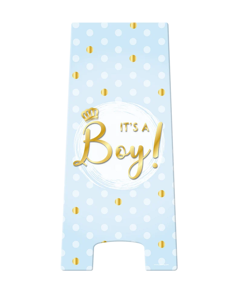 Waarschuwingsbord It's A Boy Blauw/Goud