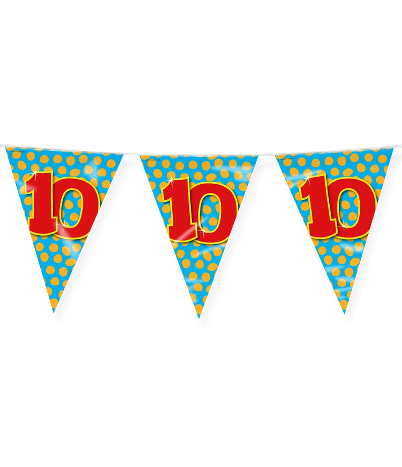Happy Verjaardag Vlaggenlijn 10 Jaar (10m)