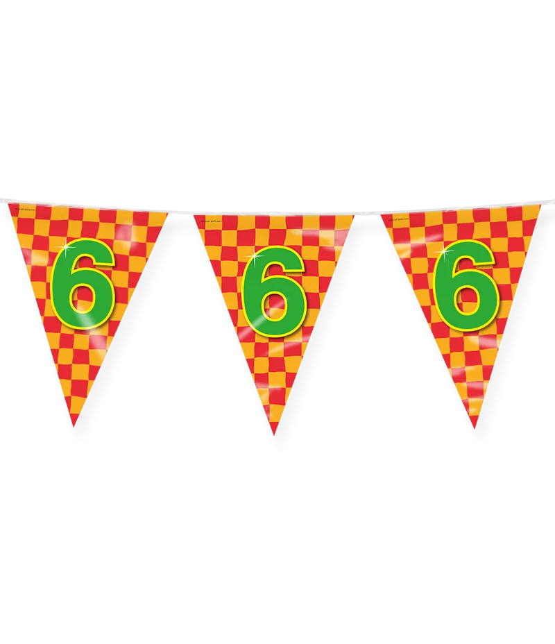 Happy Verjaardag Vlaggenlijn 6 Jaar (10m)