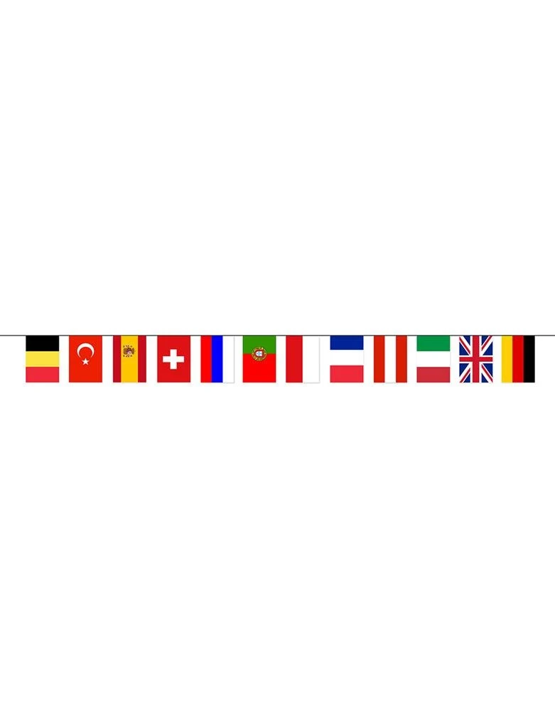 Vlaggenlijn 12 Europese Landen (5m)