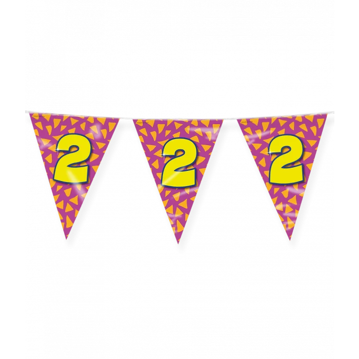 Happy Verjaardag Vlaggenlijn 2 Jaar (10m)