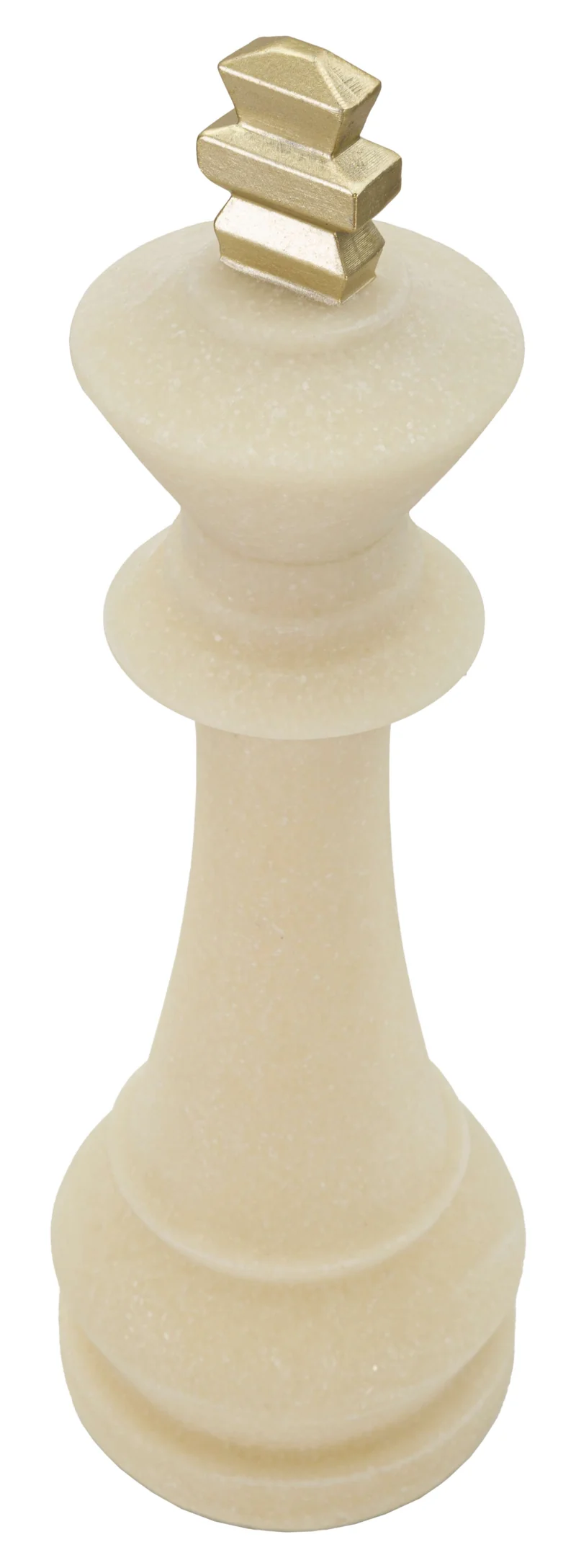 Mauro Ferretti schaakkoning - 13x41 cm - beige/goud