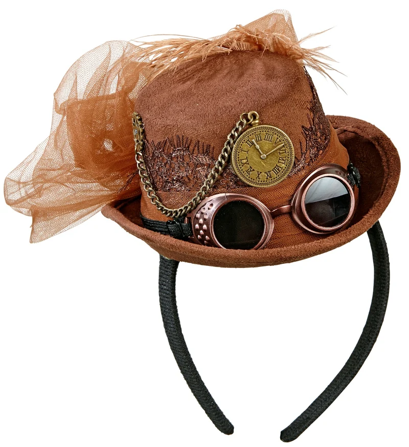 Steampunk hoedje op haarband
