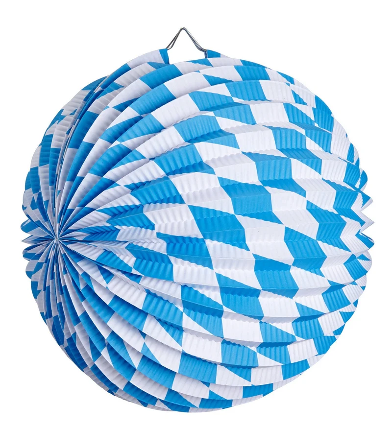 Papieren Bal Wit/Blauw Bv