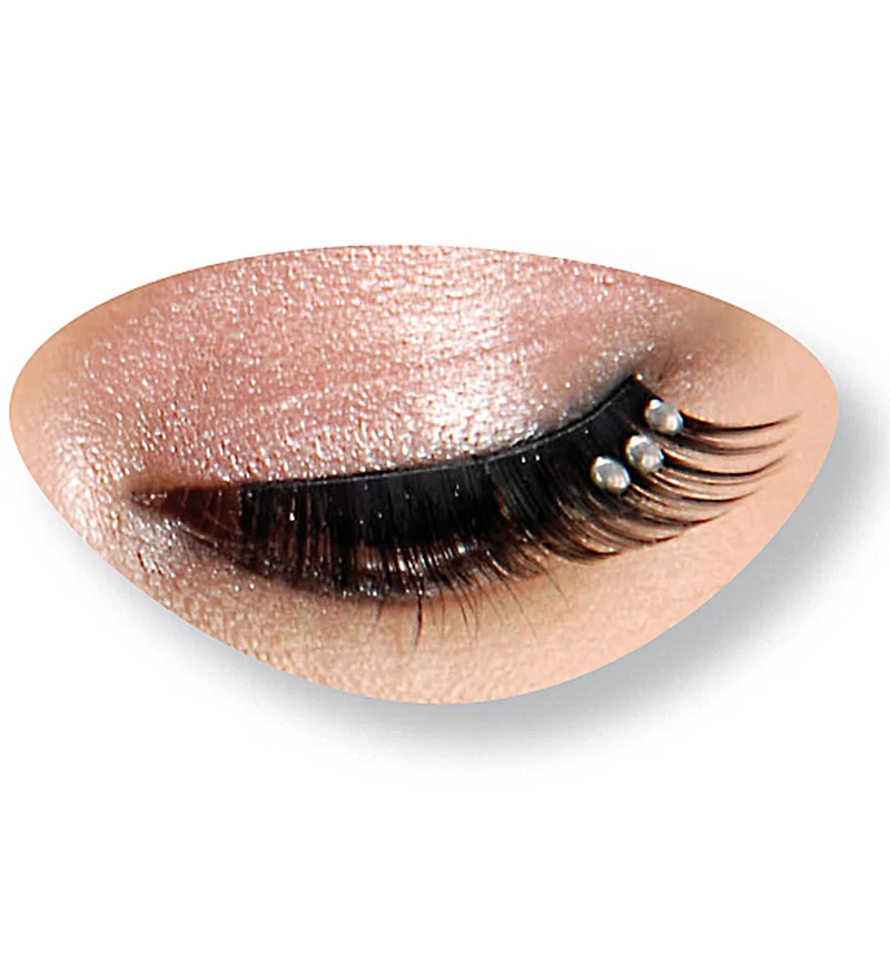 Oogwimpers Zwart Met Strass Steentjes