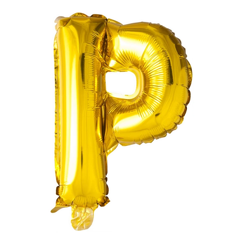 Letterballon P Goud 41 cm