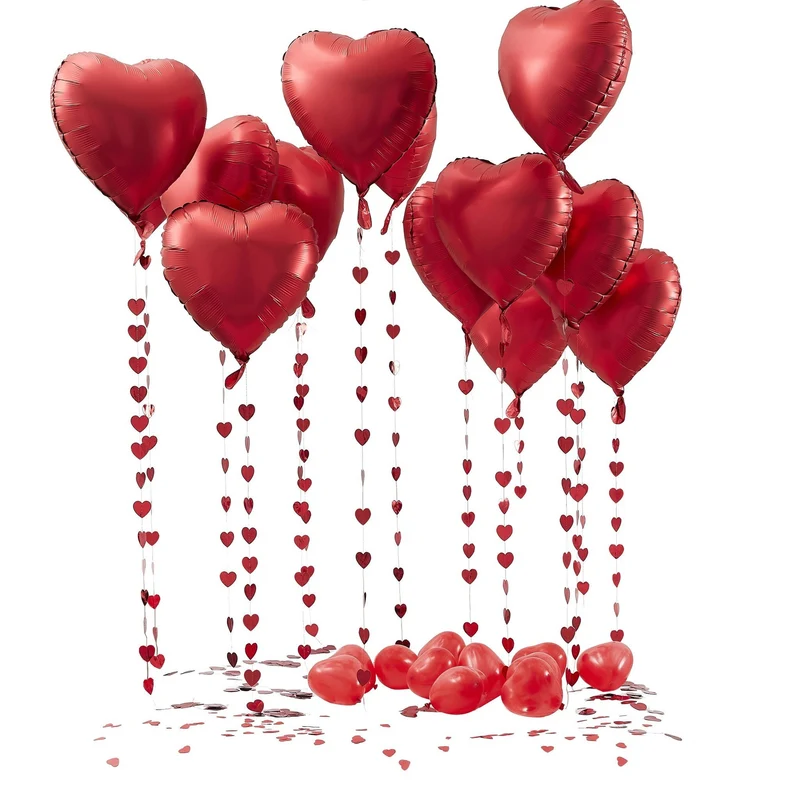 Ballondecoraties Hartjes Love Set (25st)
