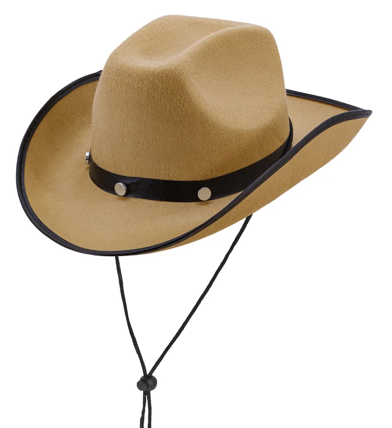 Cowboyhoed beige met studs