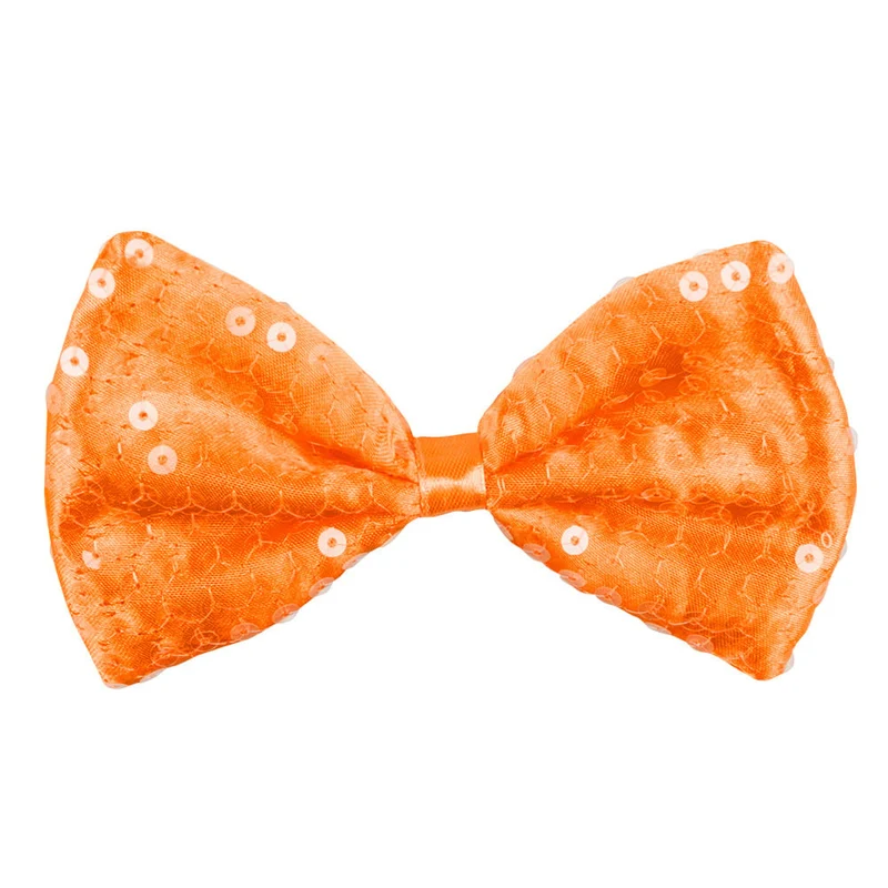 Vlinderstrik Pailletten Oranje