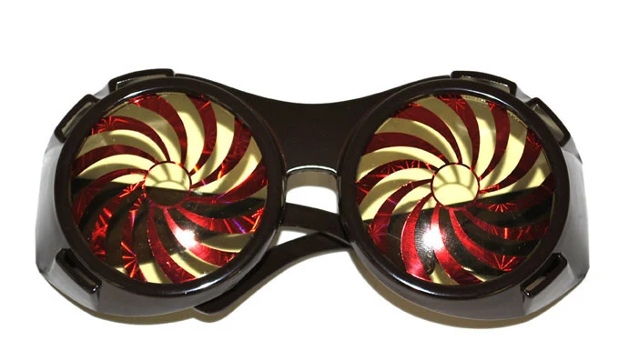 Gekleurde steampunk bril