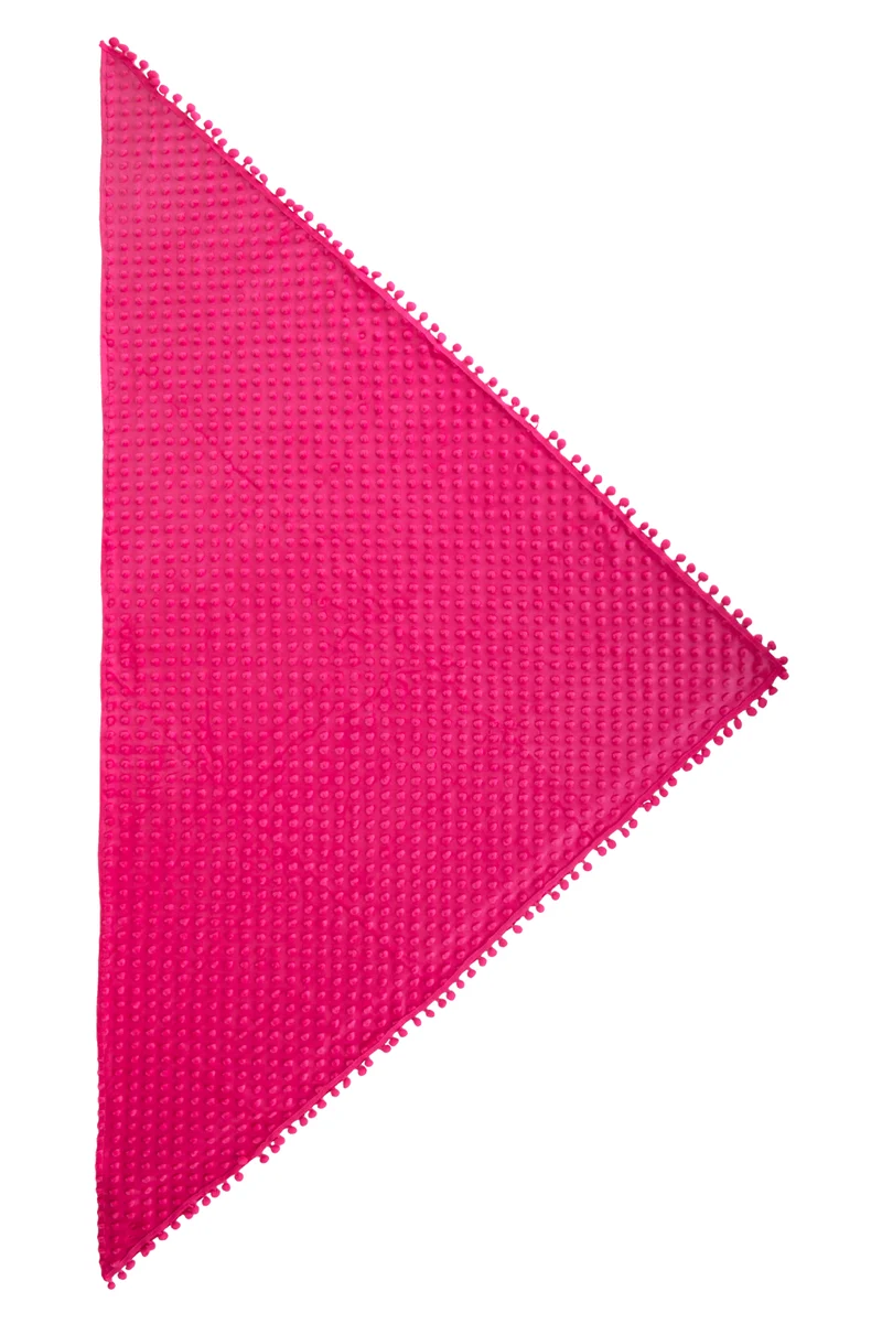 Driehoek sjaal Bubble Neon roze