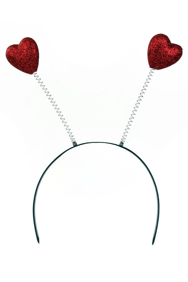 Diadeem met rode hartjes