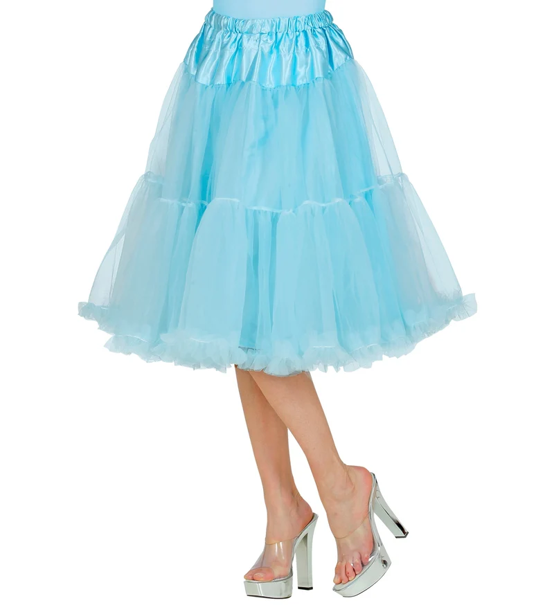 Petticoat licht blauw tule 65cm