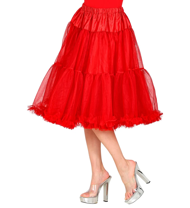 Petticoat rood tule 65cm
