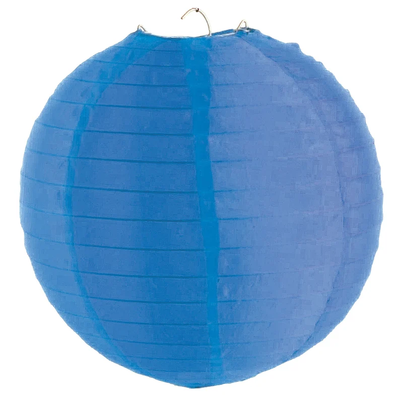 Blauwe lampion nylon 30cm