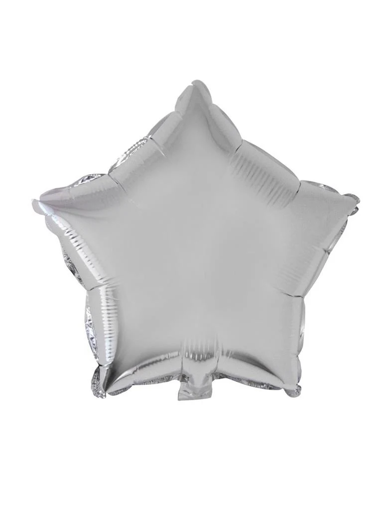 Folieballon ster zilver