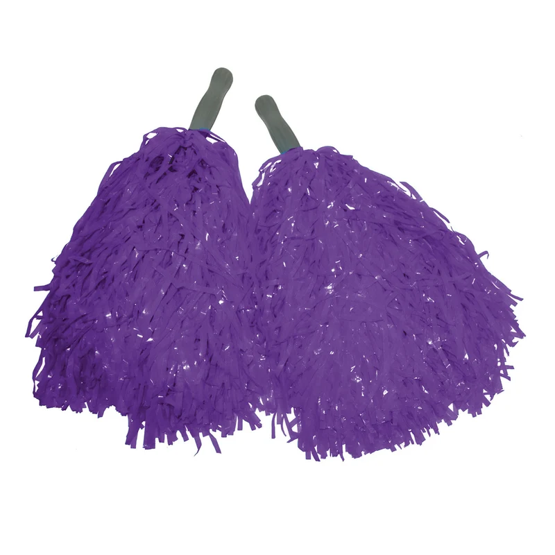 Paarse pom poms op stokje