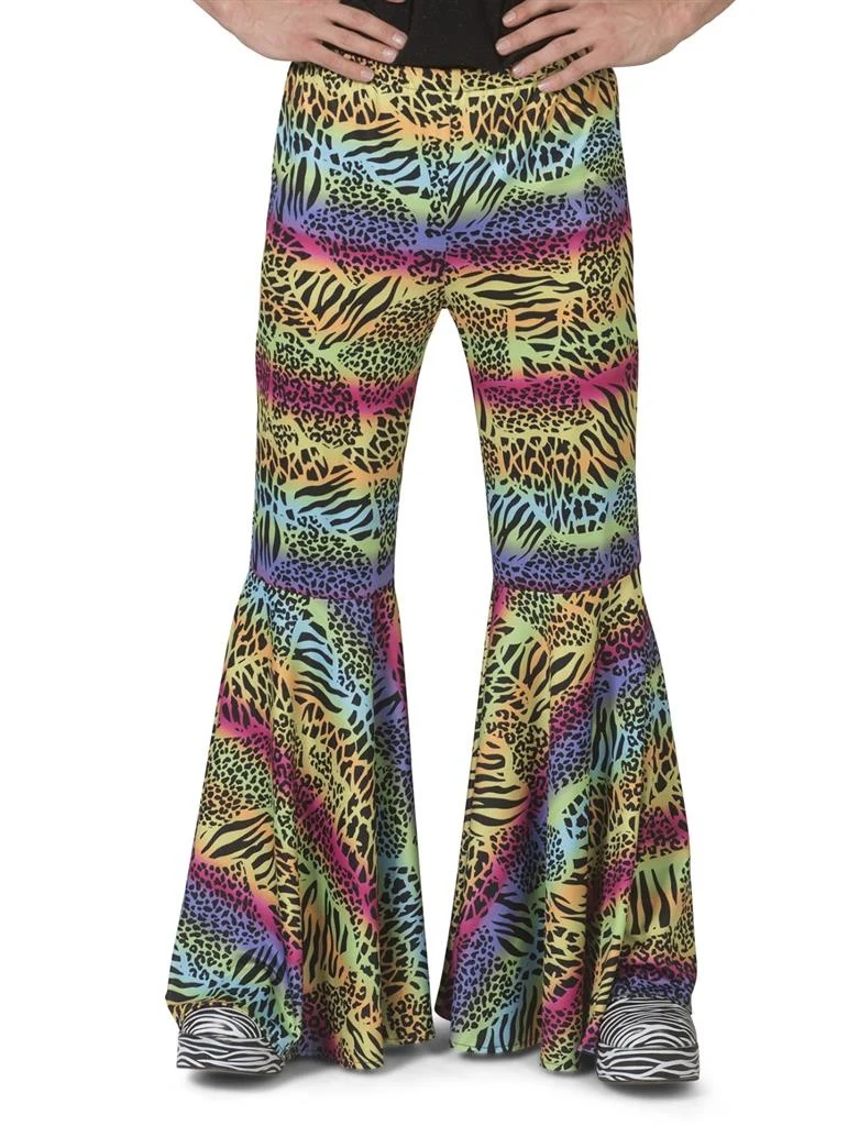 Neon Hippie Broek Met Dierenprint Man
