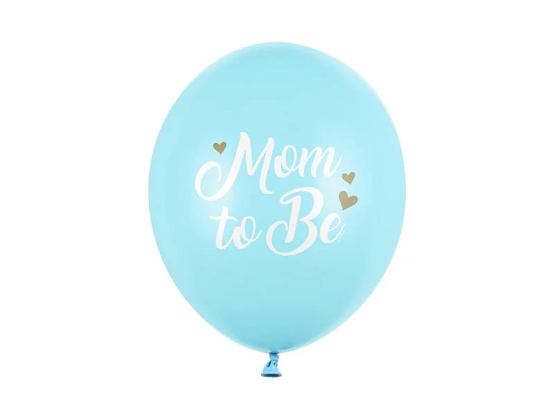 Ballonnen 'Mom To Be' Lichtblauw (6st)