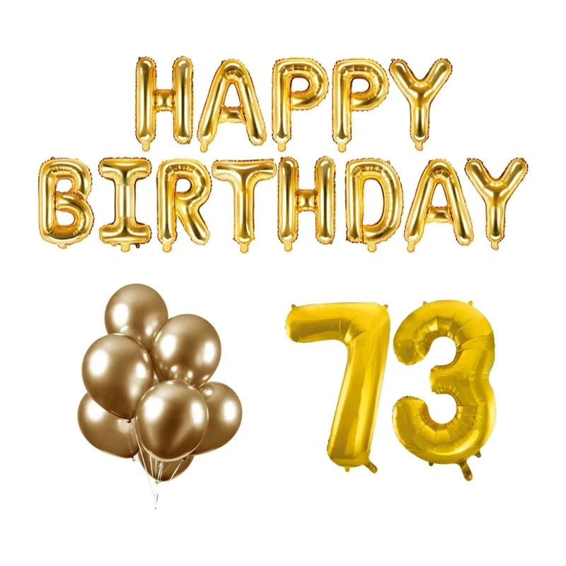 73 jaar Verjaardag Versiering Ballon Pakket Goud