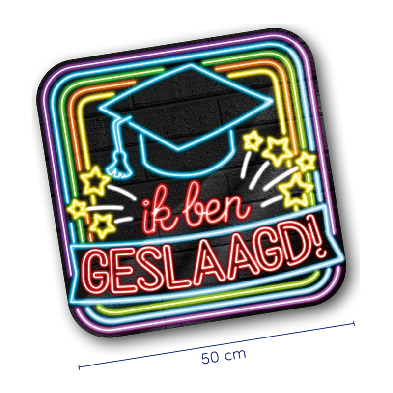 Deurbord - Geslaagd - Neon