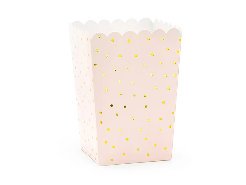 Popcornbakjes Chique Lichtroze/Goud (6st)