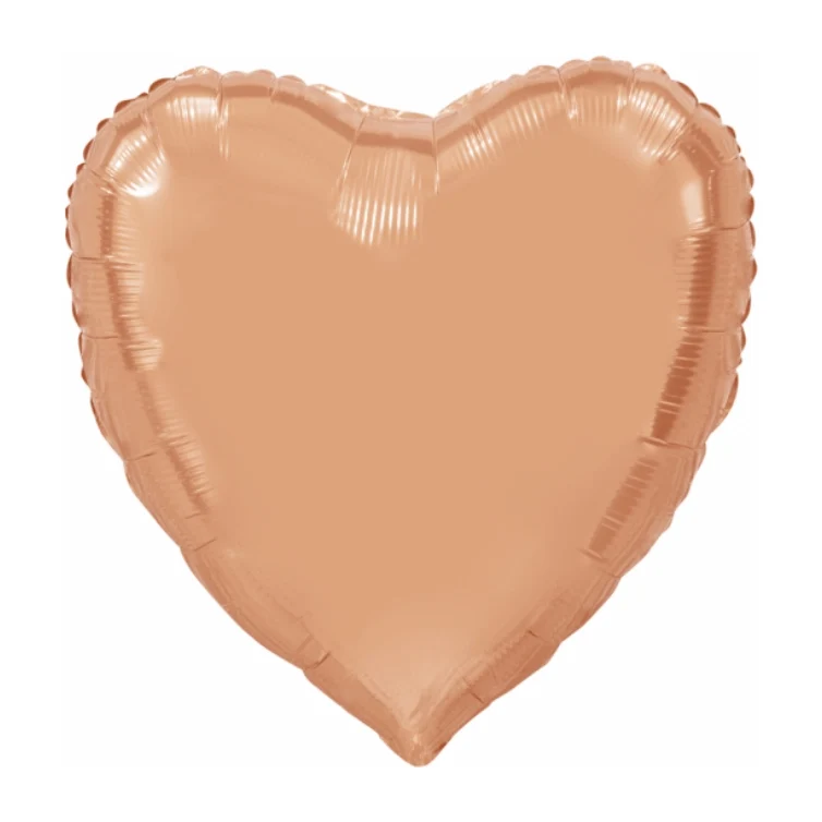 Folieballon Hart Rose Goud 91 cm