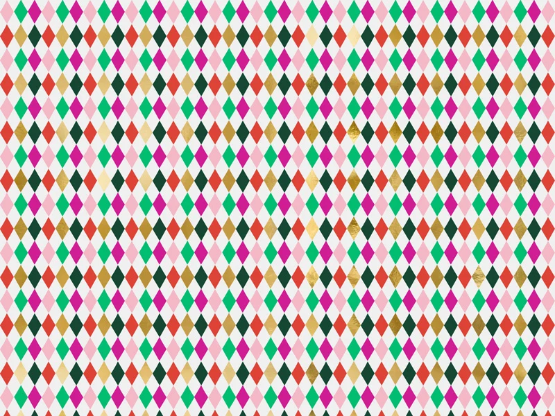 Cadeaupapier Ruit Gekleurd