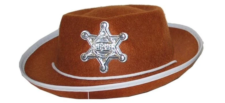 Sheriff hoed kind bruin 50 cm
