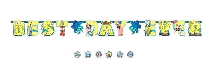Letterbanner 'Best Day Ever' Spongebob