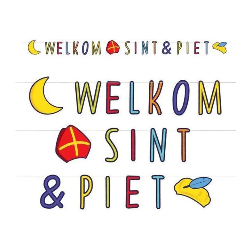 Letterslinger "Welkom Sint & Piet"