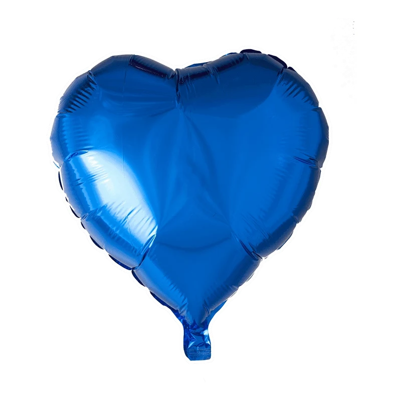 Folieballon hart - Donker blauw - 46cm