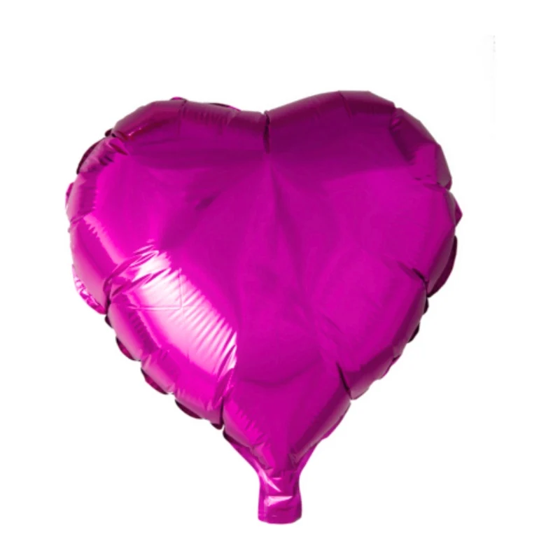Folieballon hart - Donker roze - 46cm