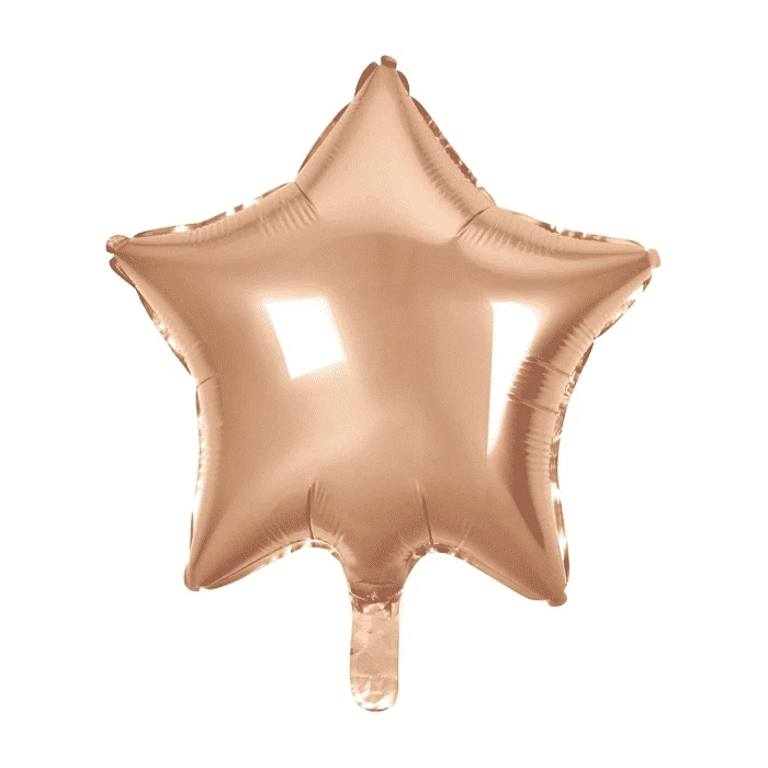 Folieballon ster - Rosé goud - 46cm