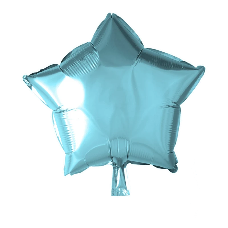 Folieballon ster - Licht blauw - 46cm