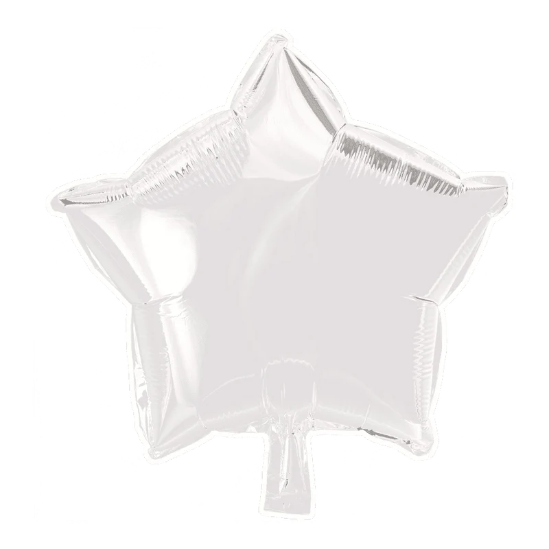 Folieballon ster - Wit - 46cm
