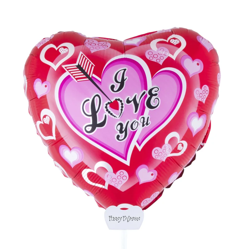 Foliebalon I love you met stokje 11 inch