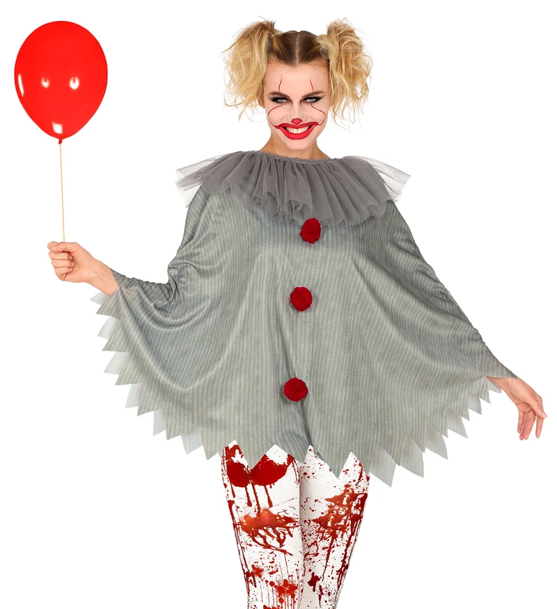 Horror clown poncho volwassenen