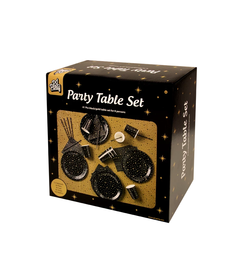 Tafelgerei Decoratieset Zwart/Goud