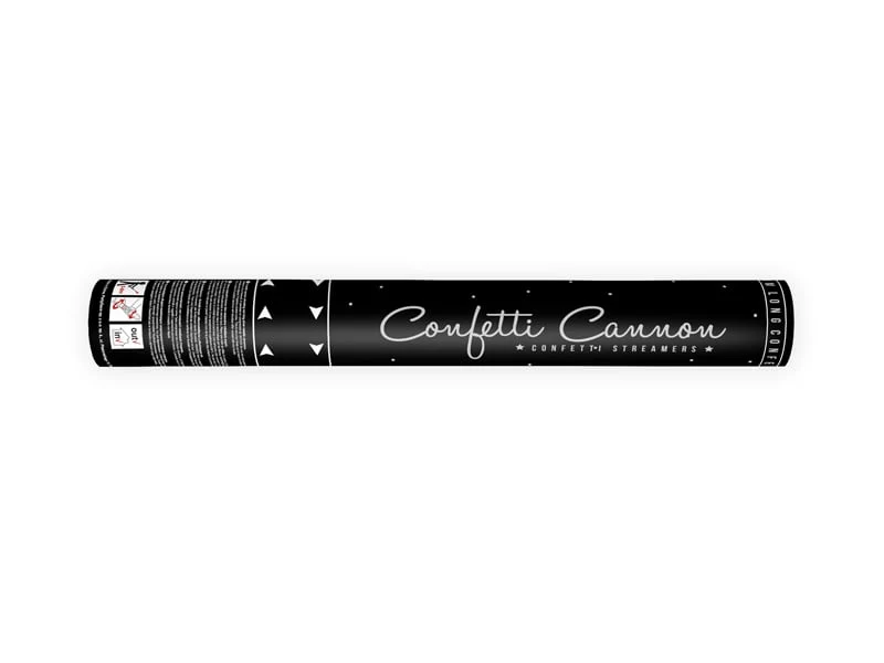 Confetti Kanon Slierten Metallic Zilver (40cm)